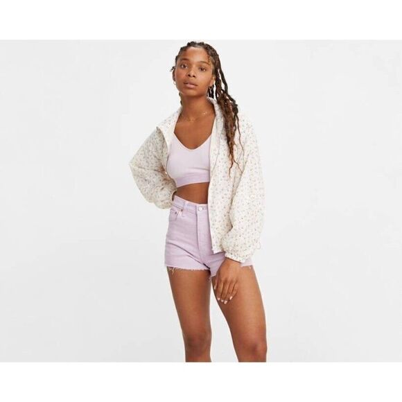 Levis Ribcage Shorts Womens 28 Purple High Rise Cut Off 778790054 - Picture 2 of 5